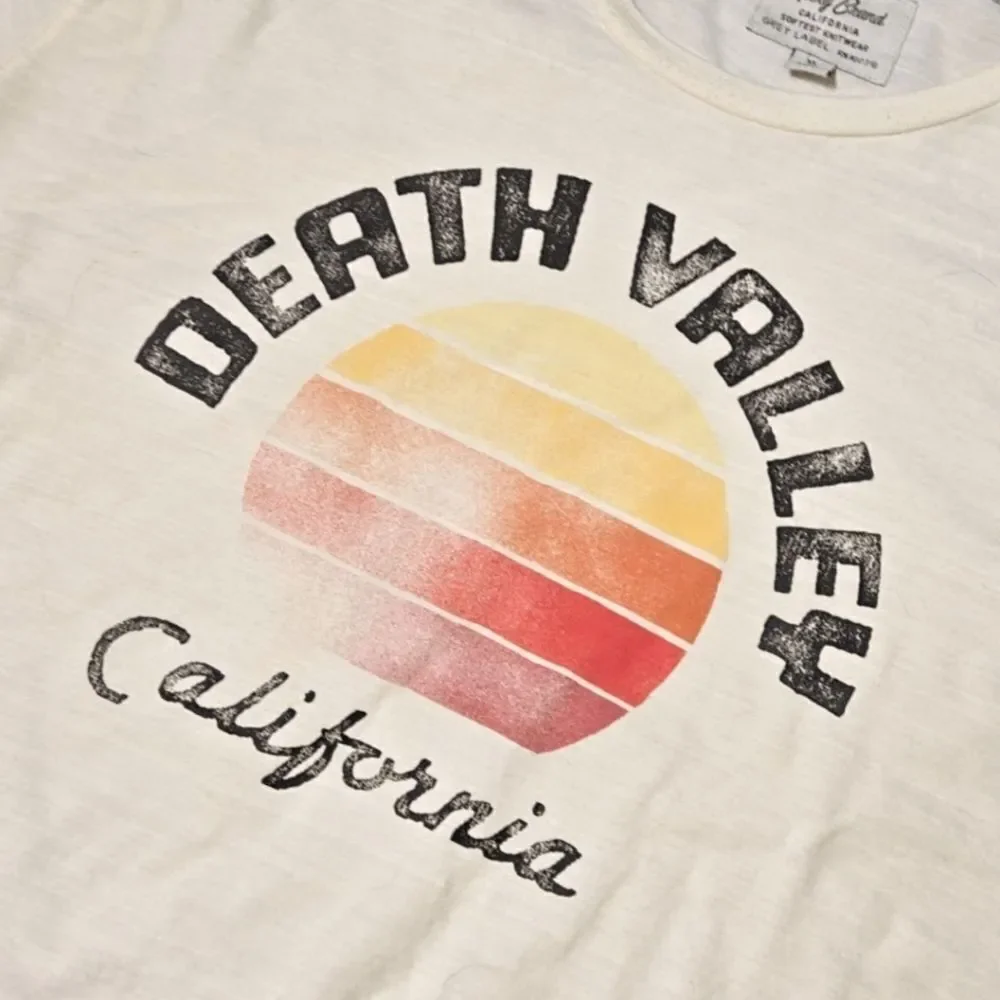 Lucky Brand Death Valley Cream Short Sleeve Tee with Retro Graphic - Picture 3 of 4